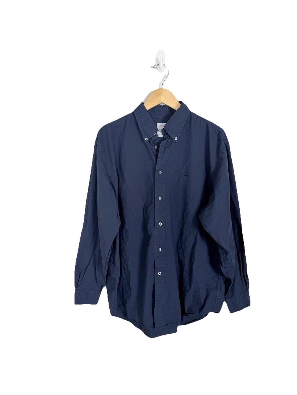 Brooks Brothers Button Down Shirt Men’s Large Madison Fit Navy Blue
